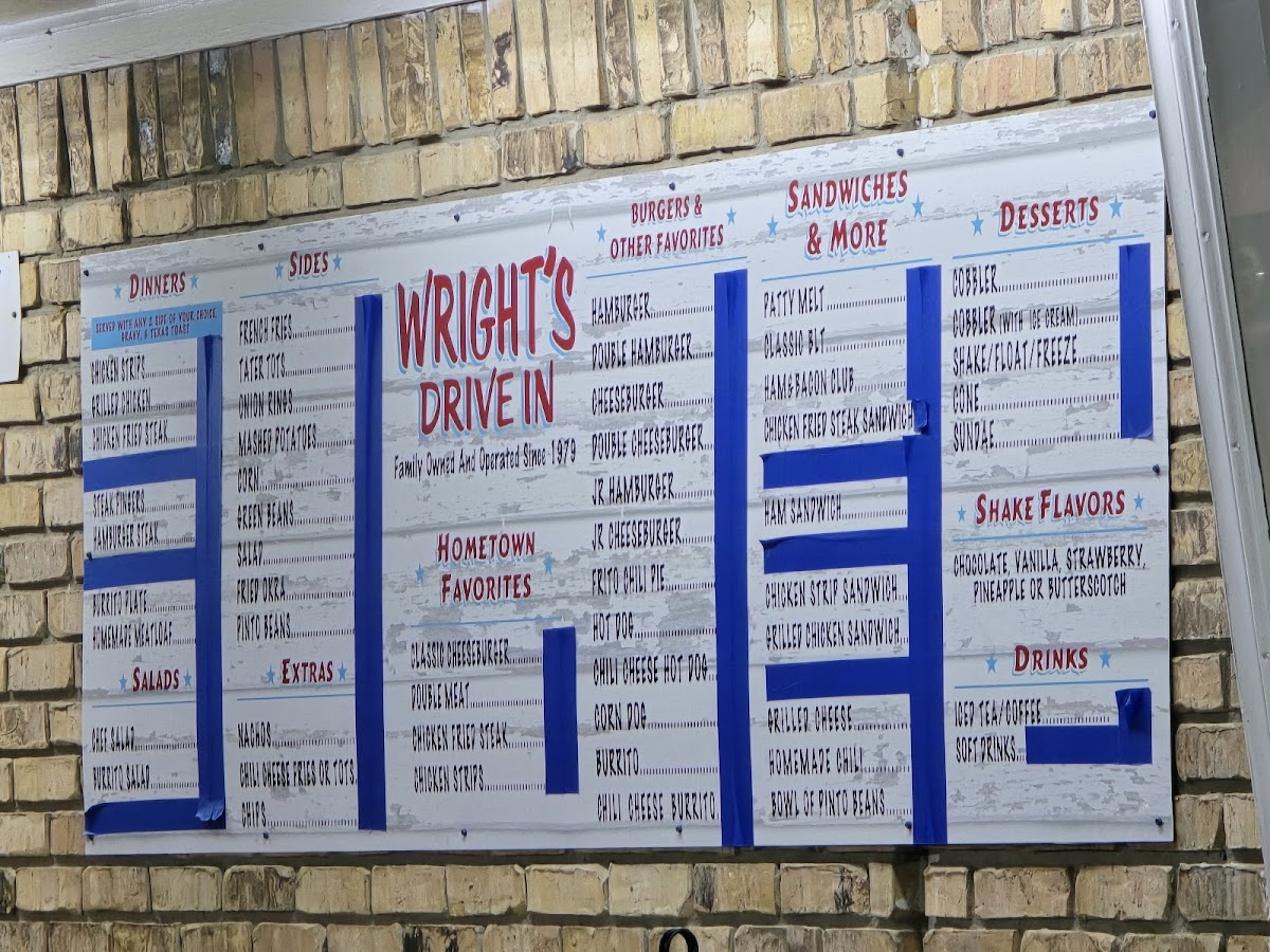 Wright's Drive In Menu - Image 6